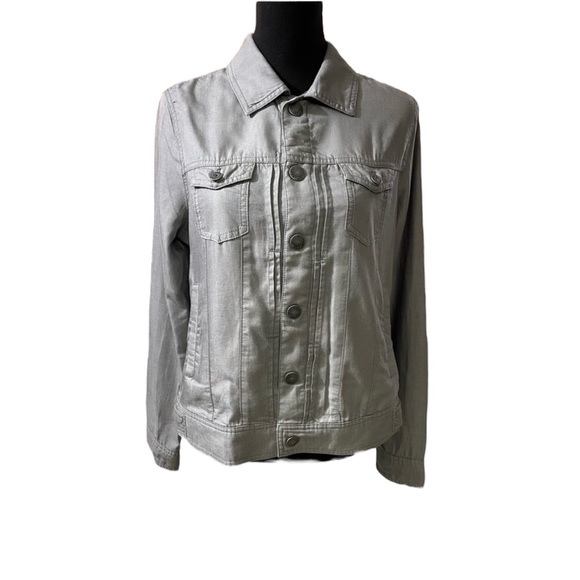 Tahari Tencel Charcoal Jacket, Size Small - Picture 2 of 11